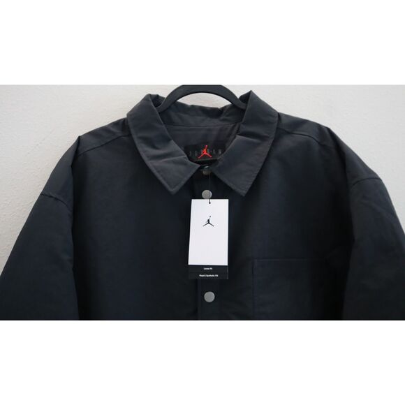 Nike Air Jordan FV7432-045 Men's Sz 2XL Faded Black Button-Down Top Jacket - Picture 3 of 9